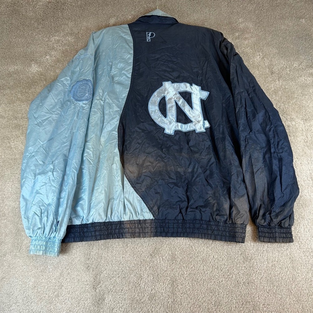 Vintage Pro Player UNC Tar Heels Windbreaker Jacket Navy Carolina Blue Men's‎ L